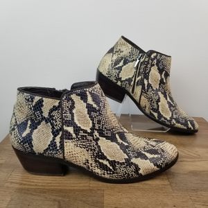 Sam Edelman Petty snakeskin ankle booties 8.5
